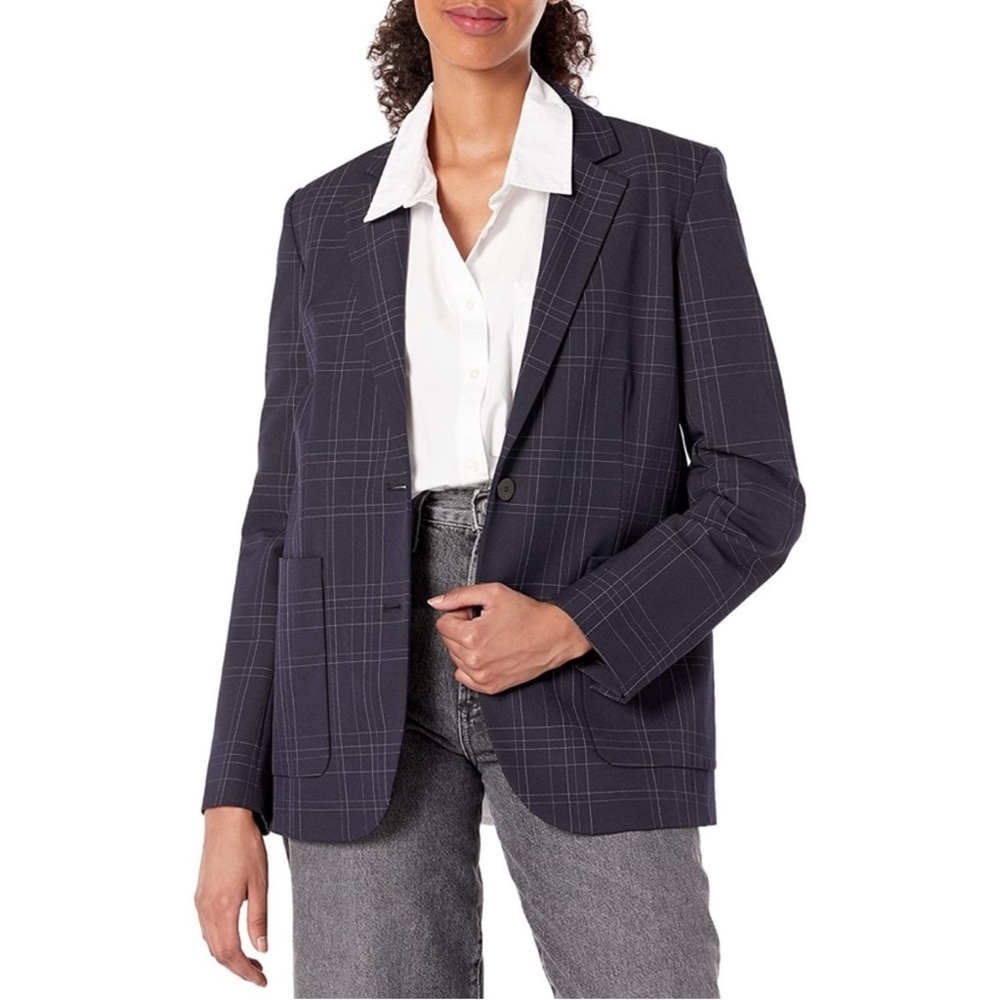 Theory Navy Dover Tech Blazer